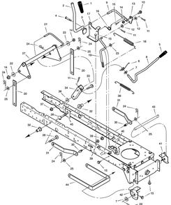 Mower Housing Suspension Diagram and Parts List for 405005X99A 2003 Briggs and Stratton Lawn Tractor